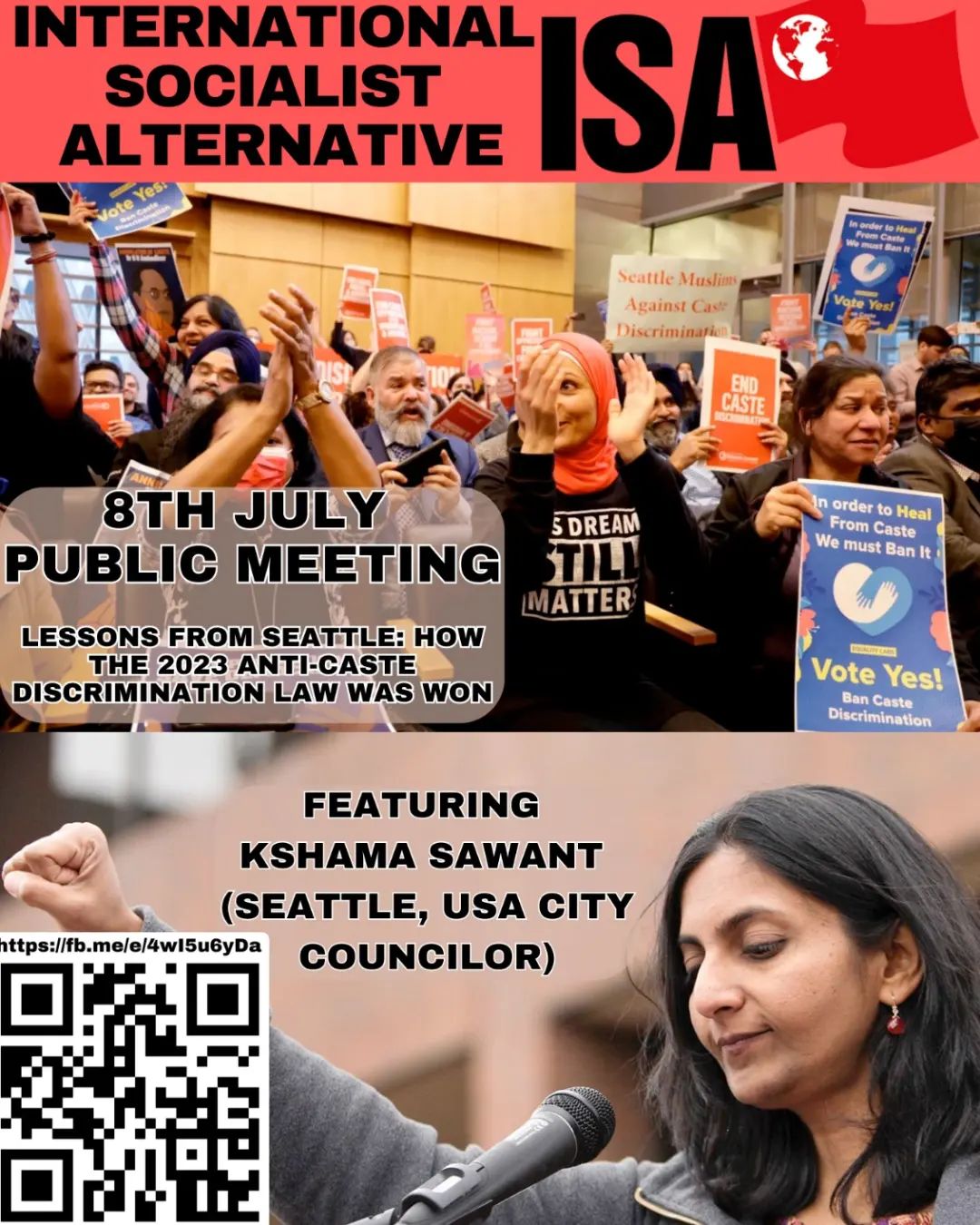 8th July Public Meeting. Lessons From Seattle: How The 2023 Anti-Caste Discrimination Law Was Won